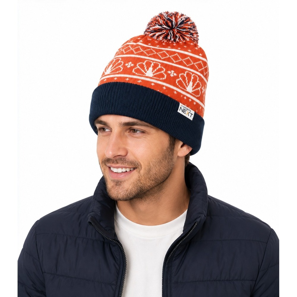 New Fair Isle Pom Pom Ski Snow Beanie & Socks Outdoors Winter